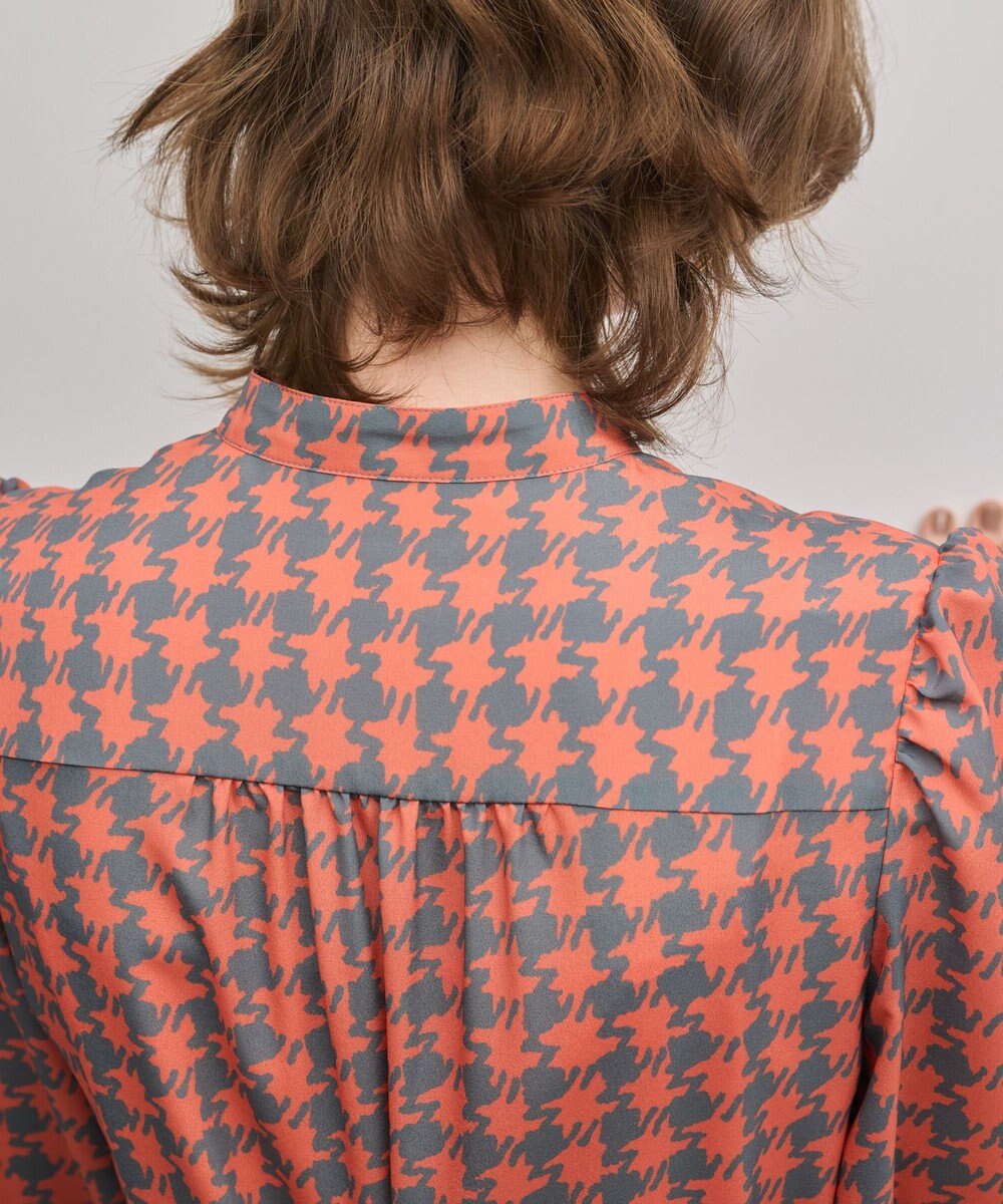 GRACE CONTINENTAL バイカラーチェックプリントワンピース 