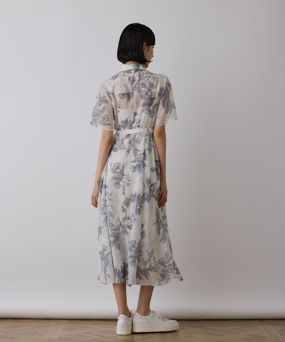 GRACE CONTINENTAL シャドーフラワープリントワンピース 