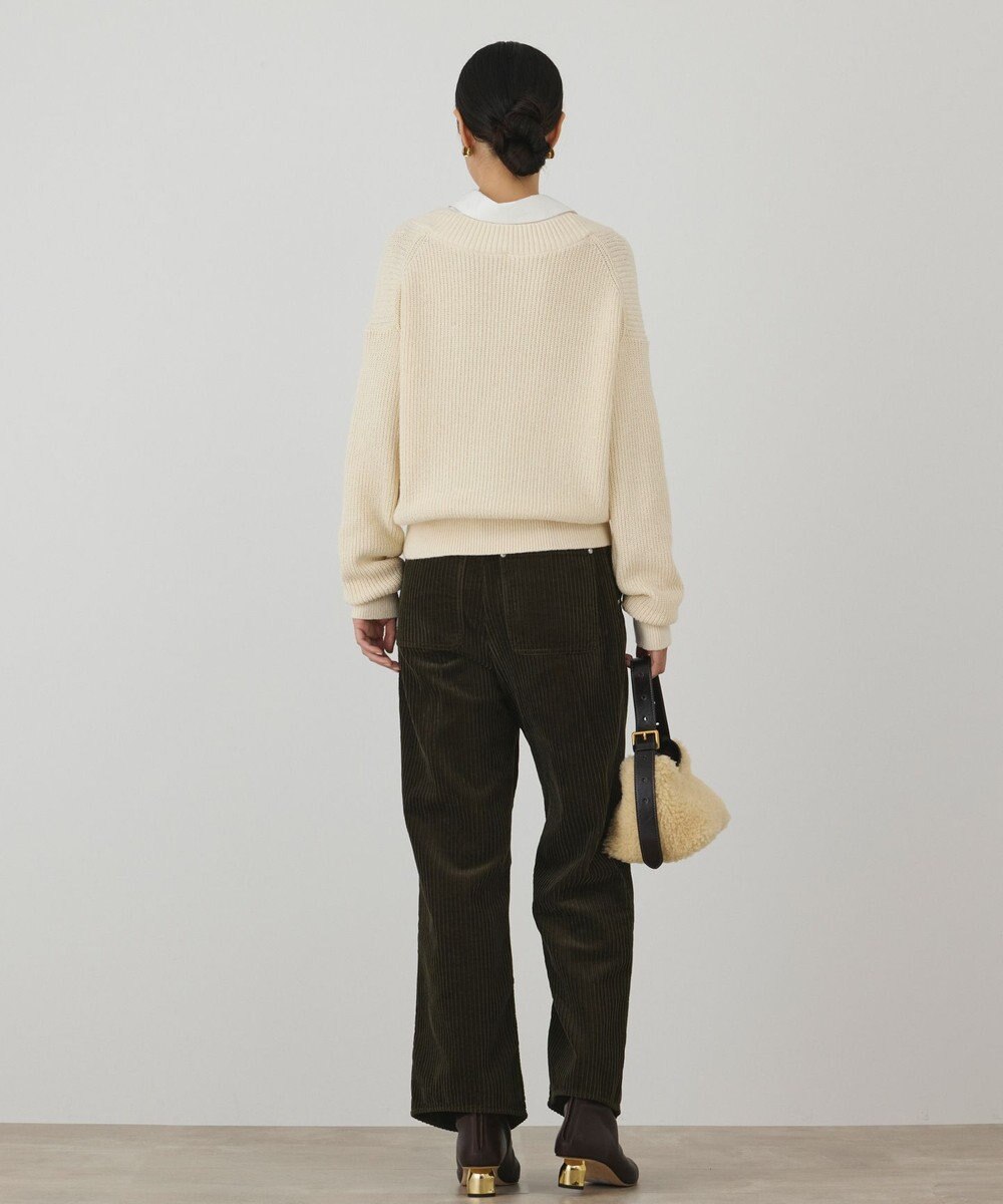 GRACE CONTINENTAL シャツカラーニットトップ 