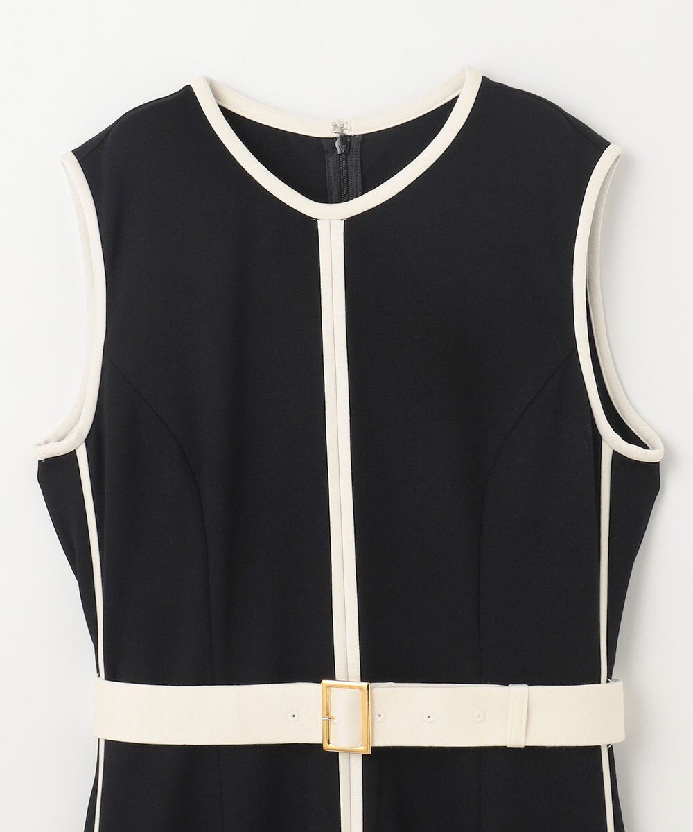 GRACE CONTINENTAL 配色ポンチフレアワンピース