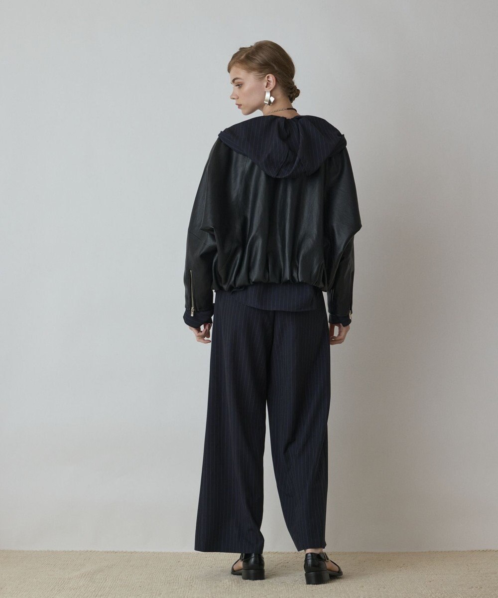 GRACE CONTINENTAL フェイクレザーライダース 