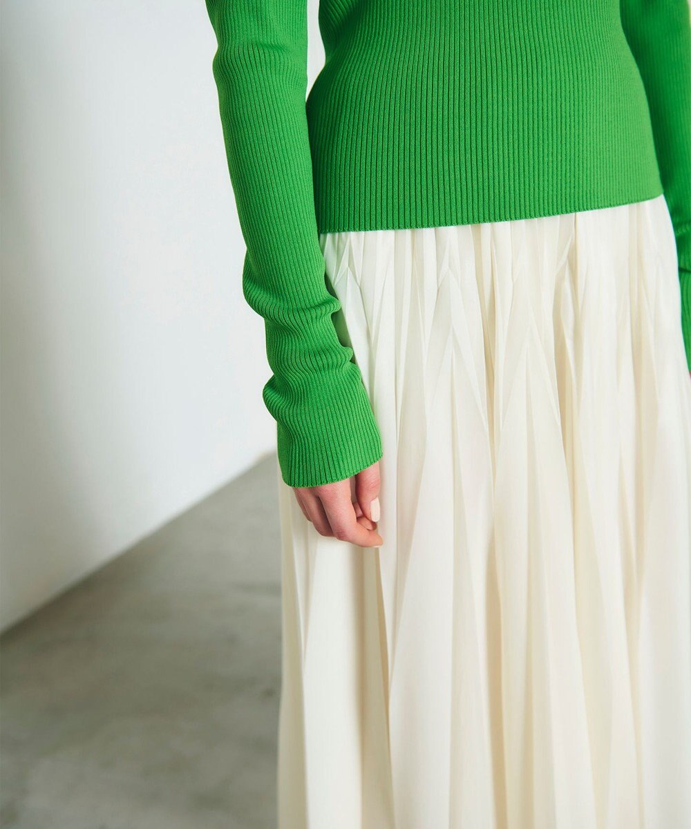 GRACE CONTINENTAL リブスクエアニットトップ