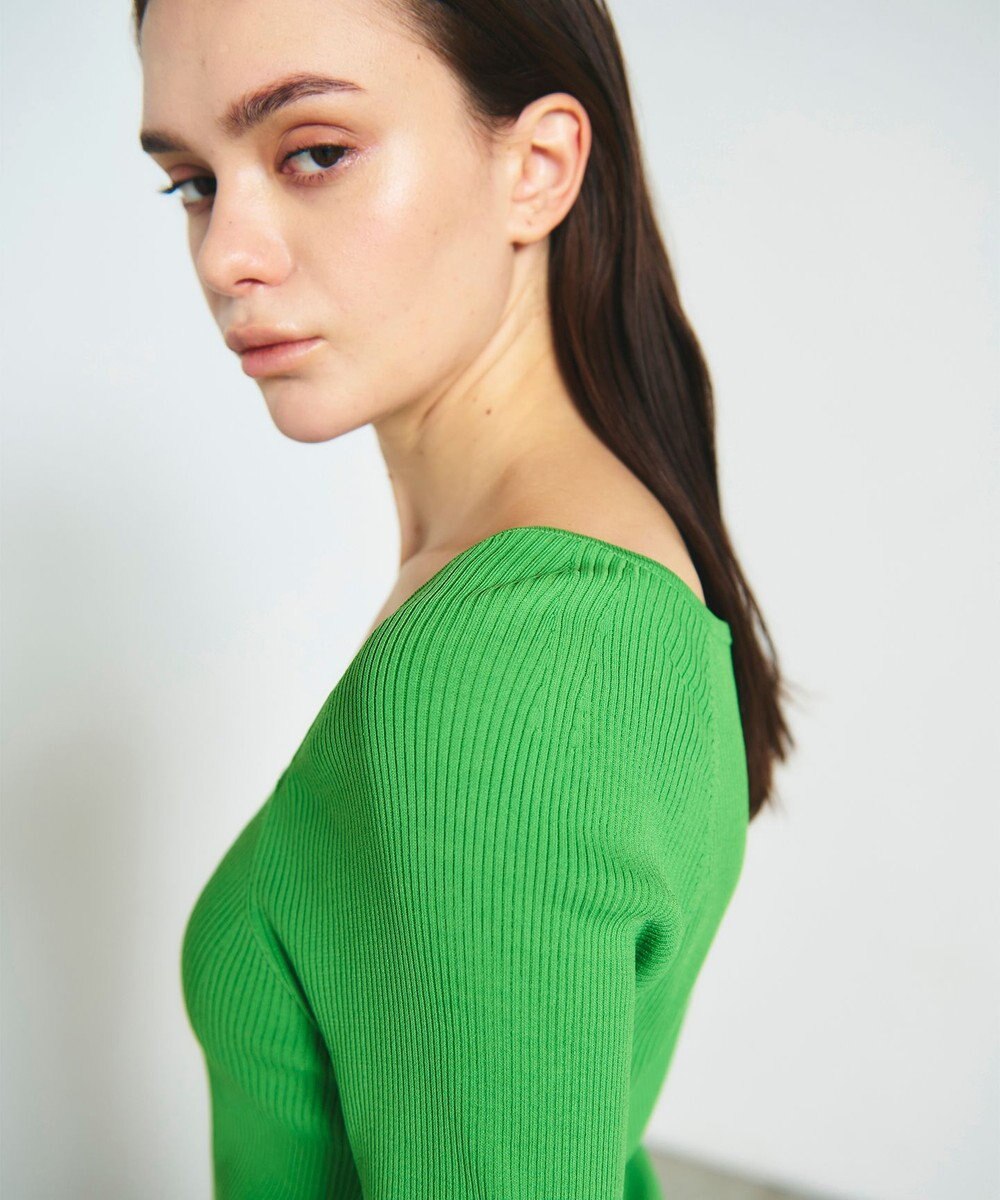 GRACE CONTINENTAL リブスクエアニットトップ 