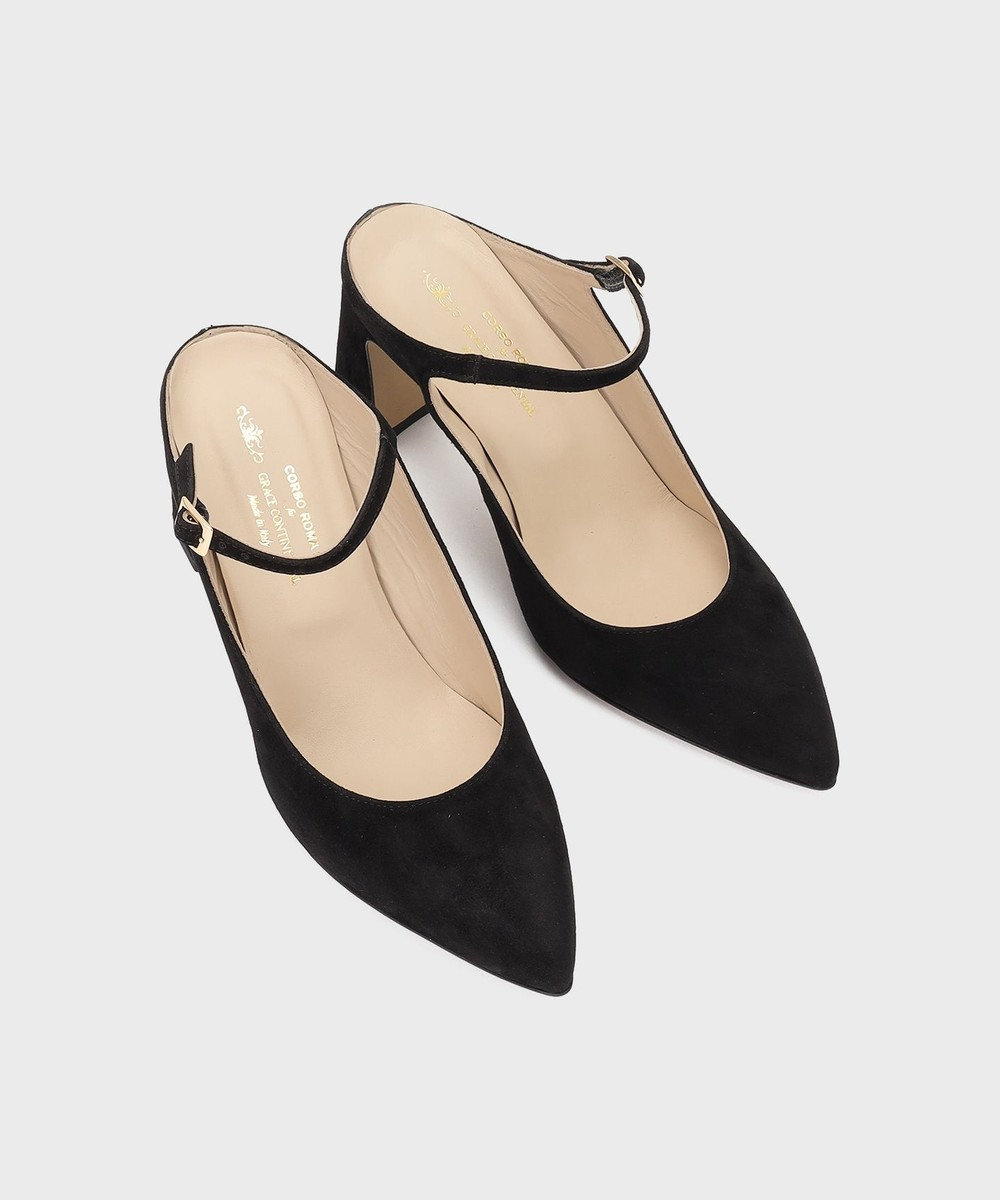 GRACE CONTINENTAL CORSO ROMA ストラップヒール ブラック