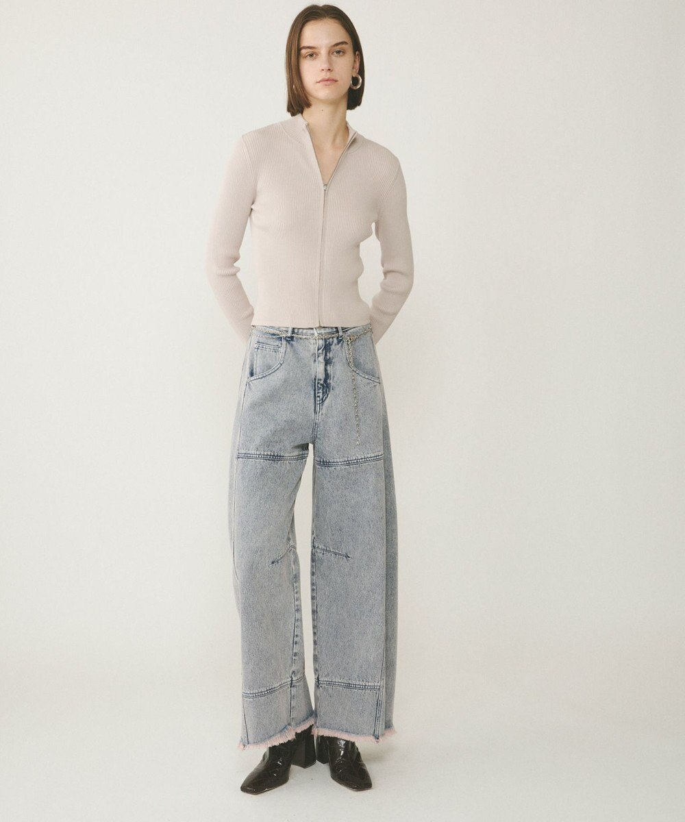 GRACE CONTINENTAL ライン切替デニムパンツ