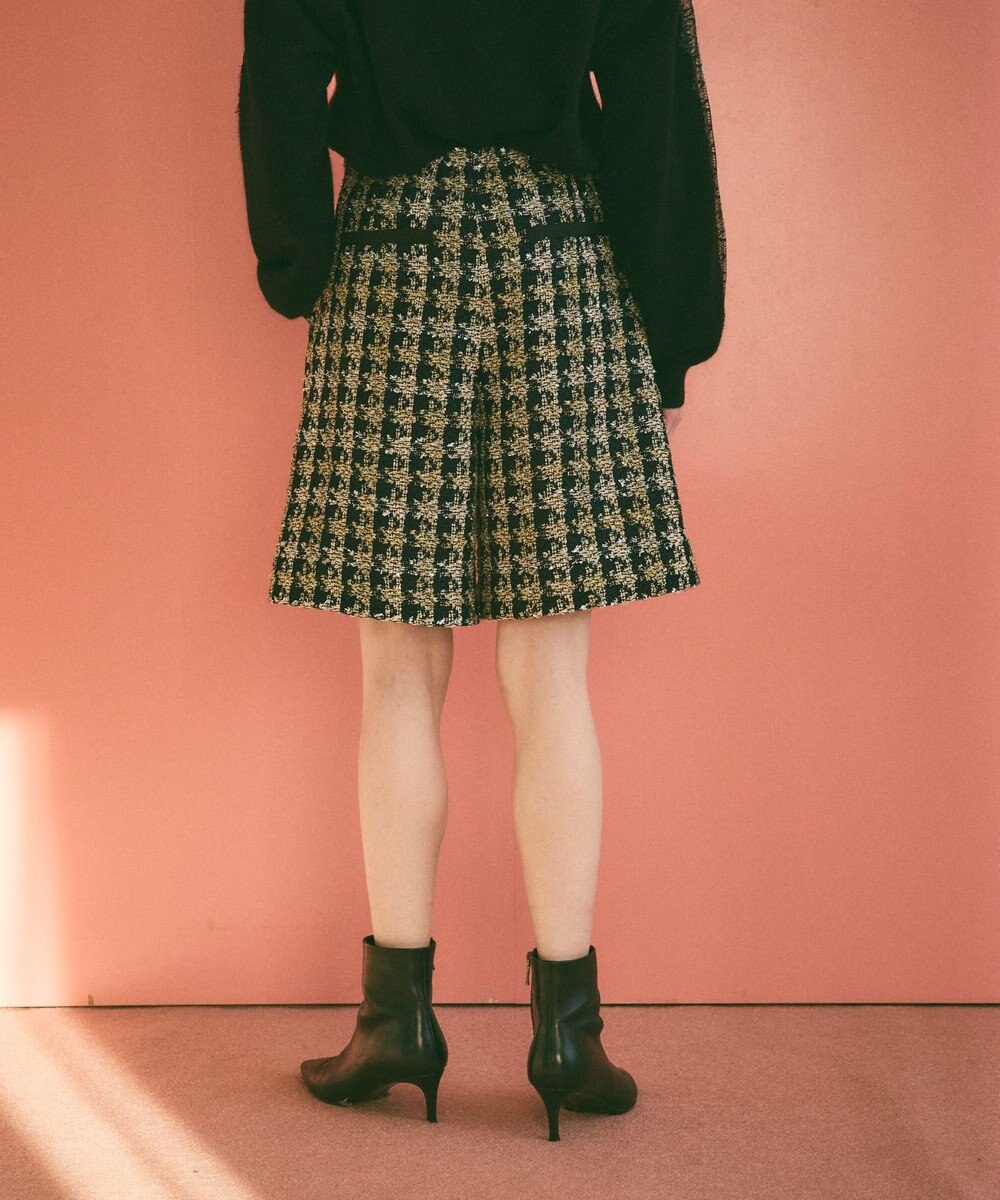 GRACE CONTINENTAL シャイニーツイードハーフパンツ 