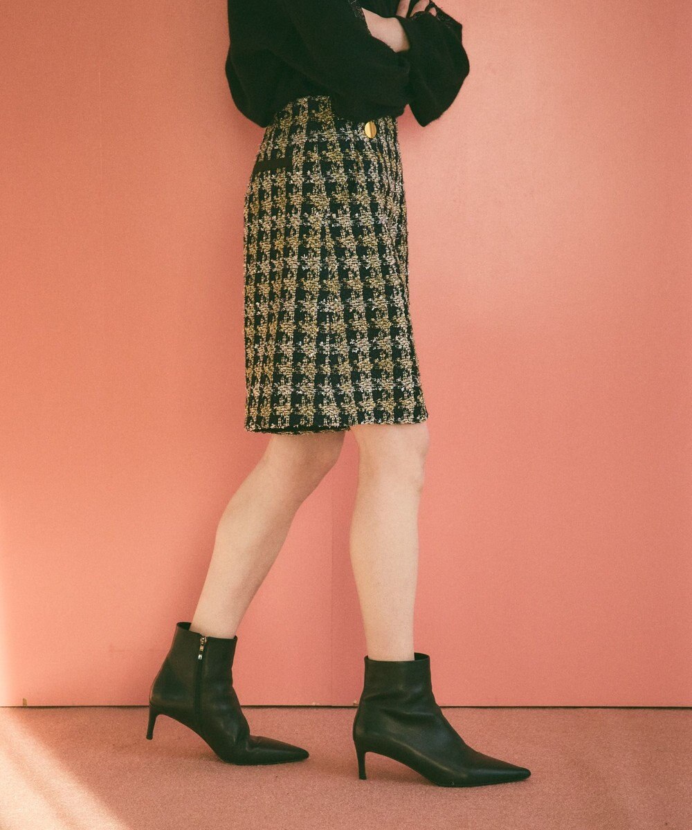 GRACE CONTINENTAL シャイニーツイードハーフパンツ 