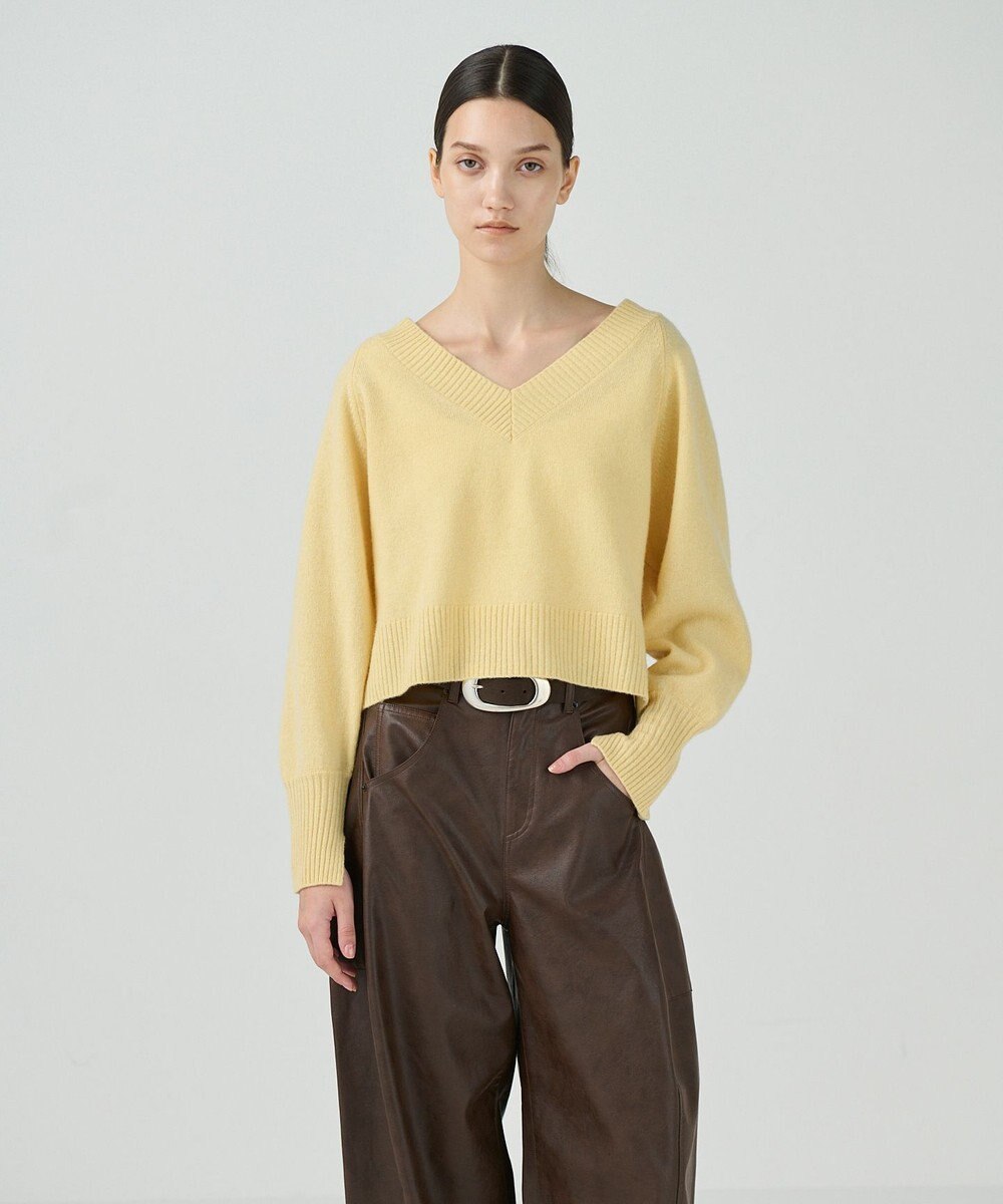 GRACE CONTINENTAL Vネックラムニットトップ