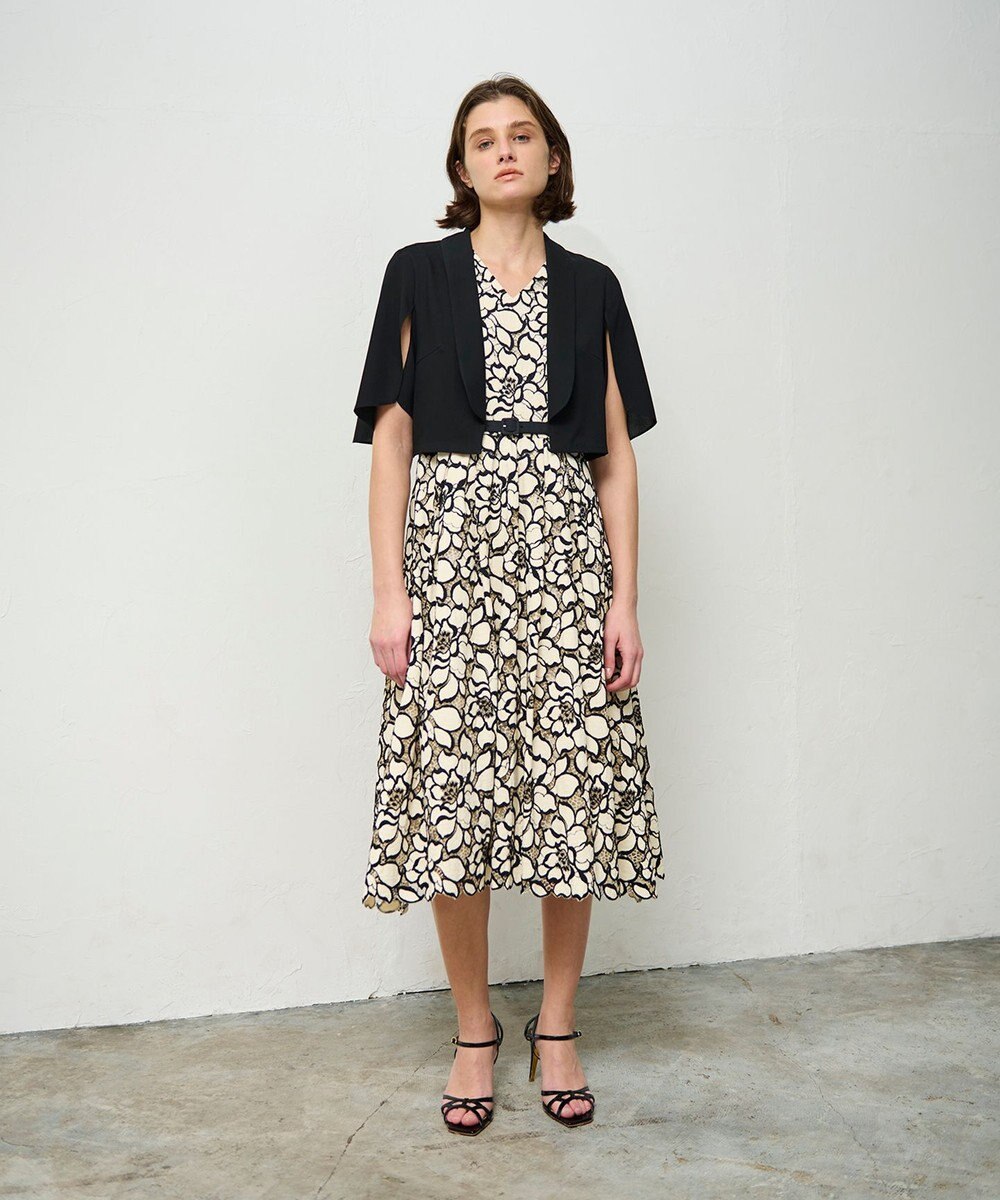 GRACE CONTINENTAL ケープスリーブシアージャケット 