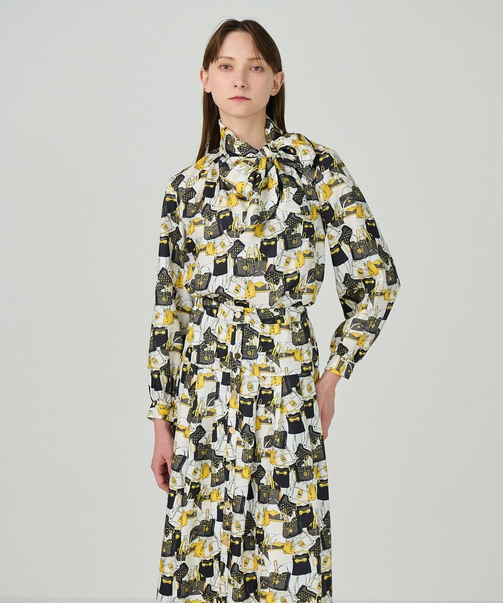 GRACE CONTINENTAL バッグモチーフボウブラウス