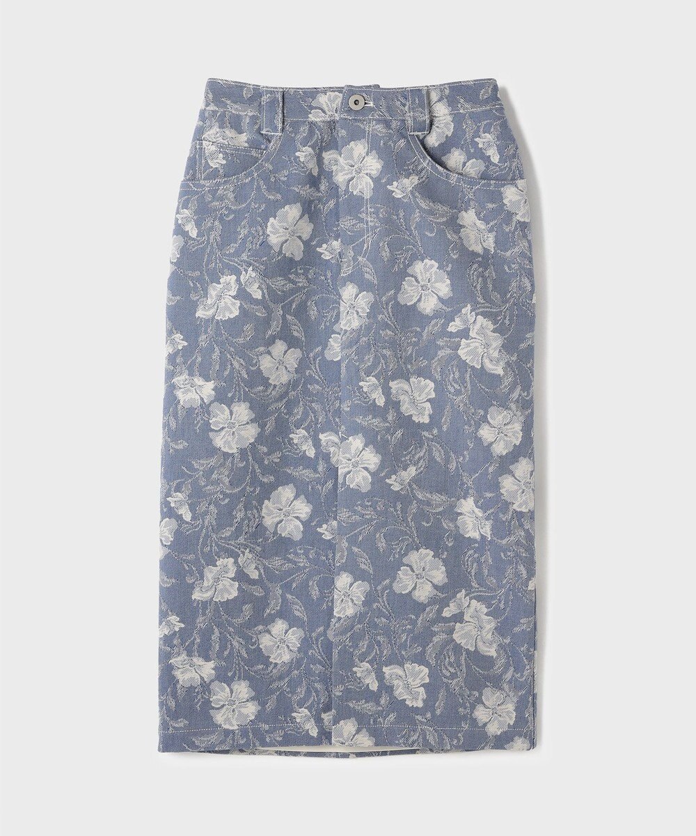 GRACE CONTINENTAL ボタニカルジャガードスカート 