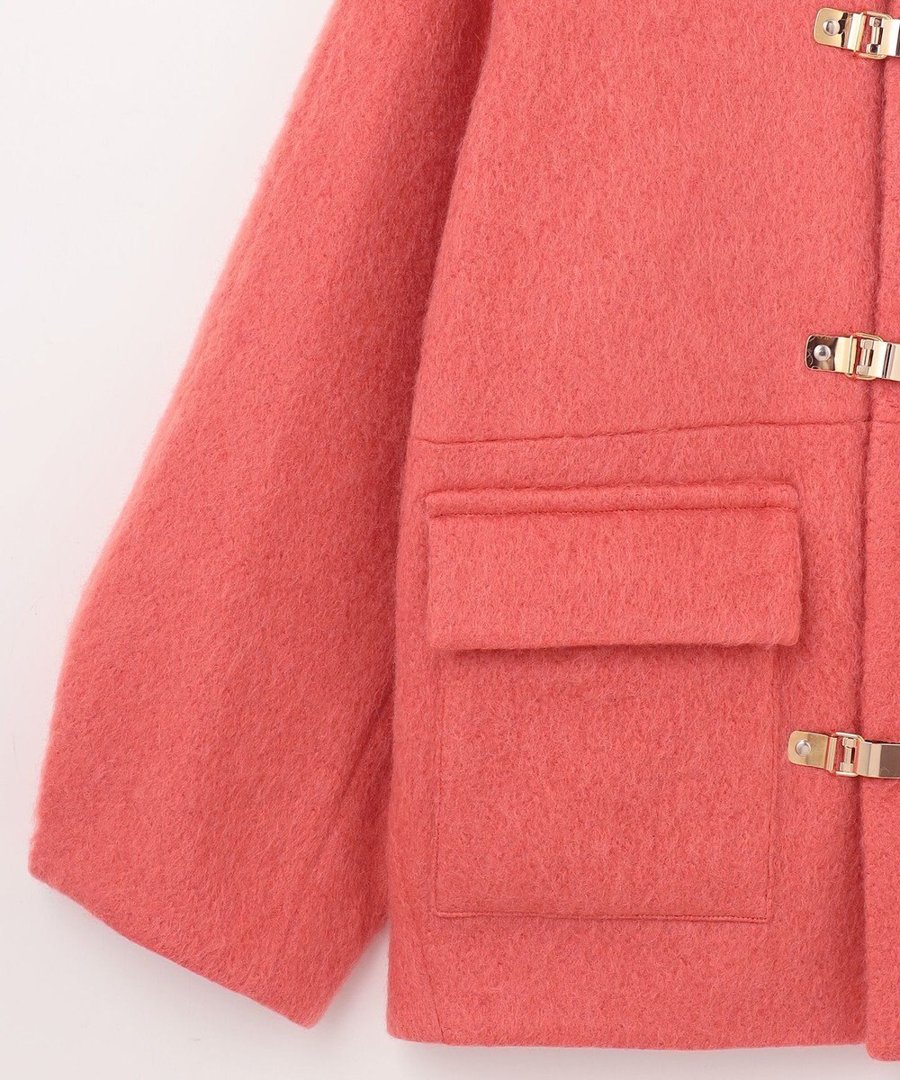 GRACE CONTINENTAL ノーカラーシャギーコート 