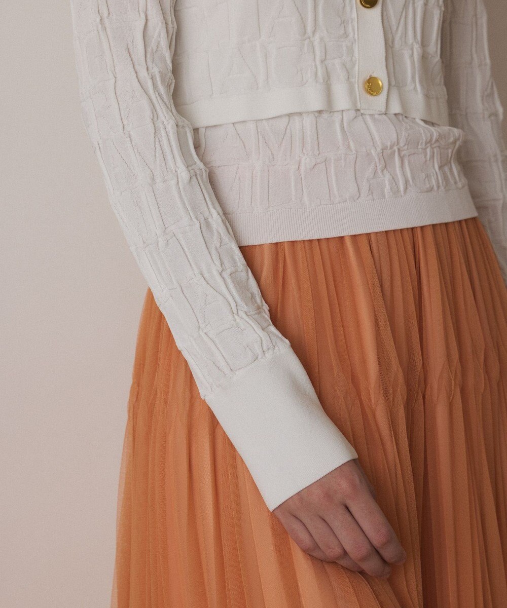 GRACE CONTINENTAL モノグラムニットカーディガン