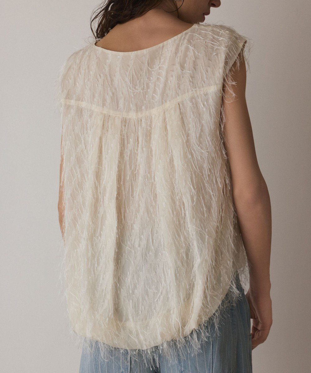 GRACE CONTINENTAL フリンジギャザートップ