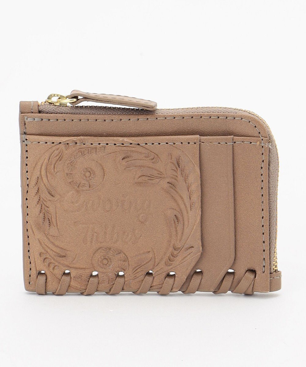 Keyring cardcase, パールホワイト, F GRACE CONTINENTALグレースコンチネンタル カービングカード 財布