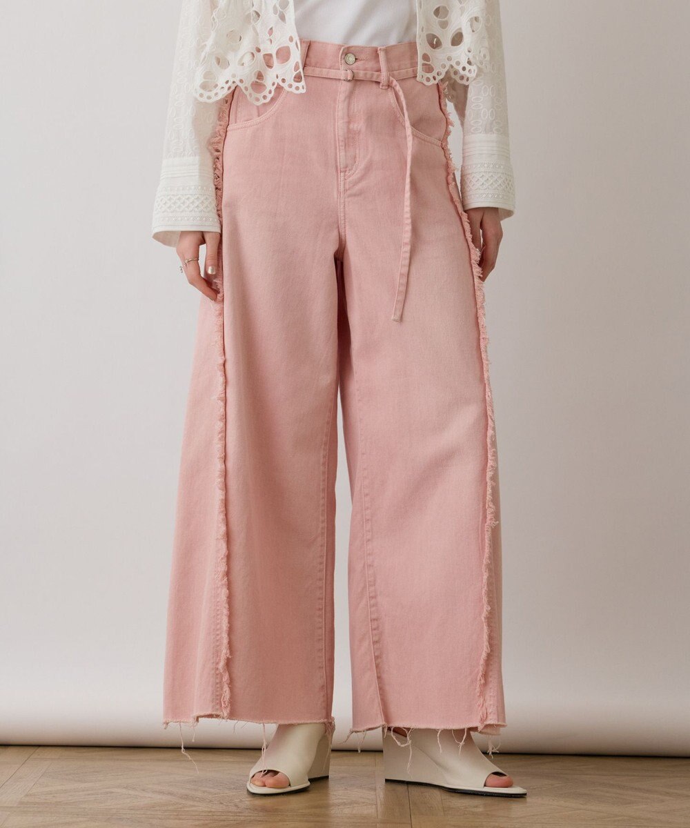 GRACE CONTINENTAL フリンジバギーパンツ 