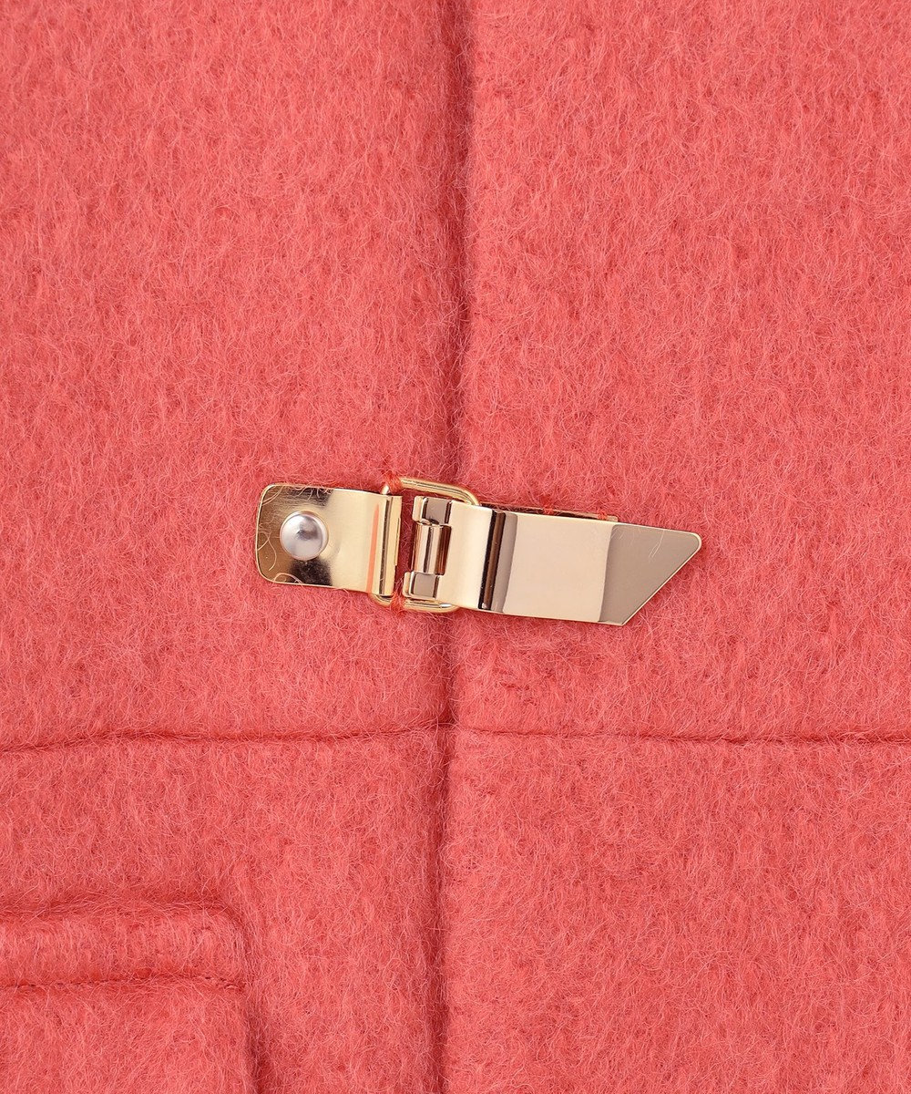 GRACE CONTINENTAL ノーカラーシャギーコート 