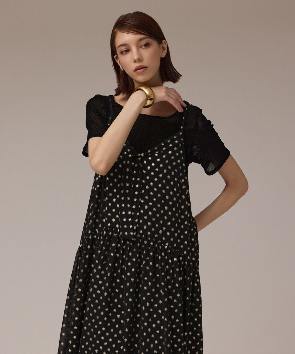 GRACE CONTINENTAL フォイルドットキャミワンピース 