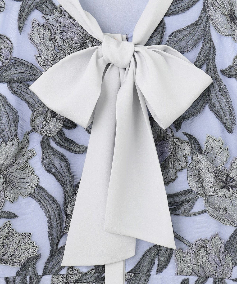 GRACE CONTINENTAL フラワー刺繍ミディドレス 