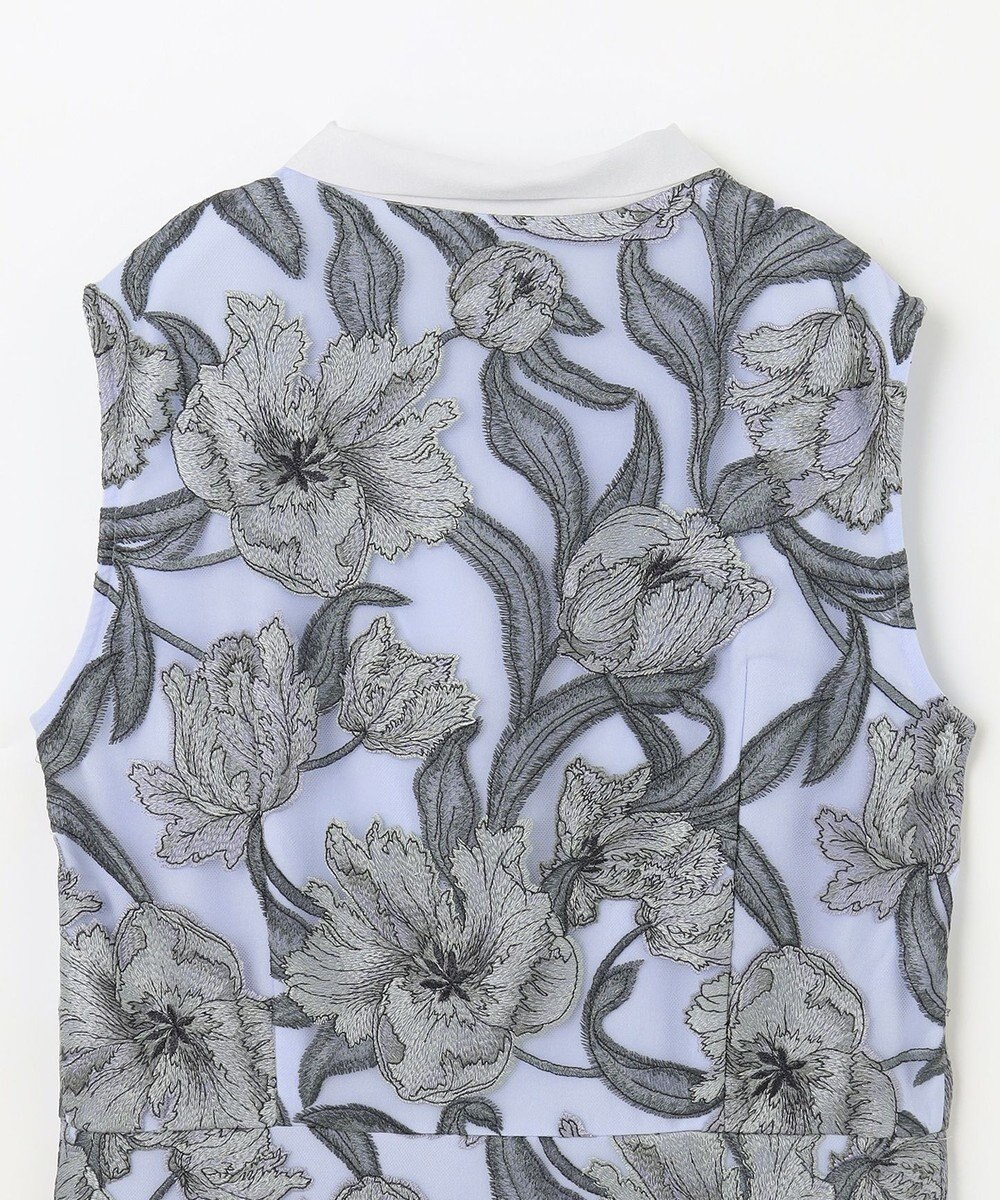 GRACE CONTINENTAL フラワー刺繍ミディドレス 