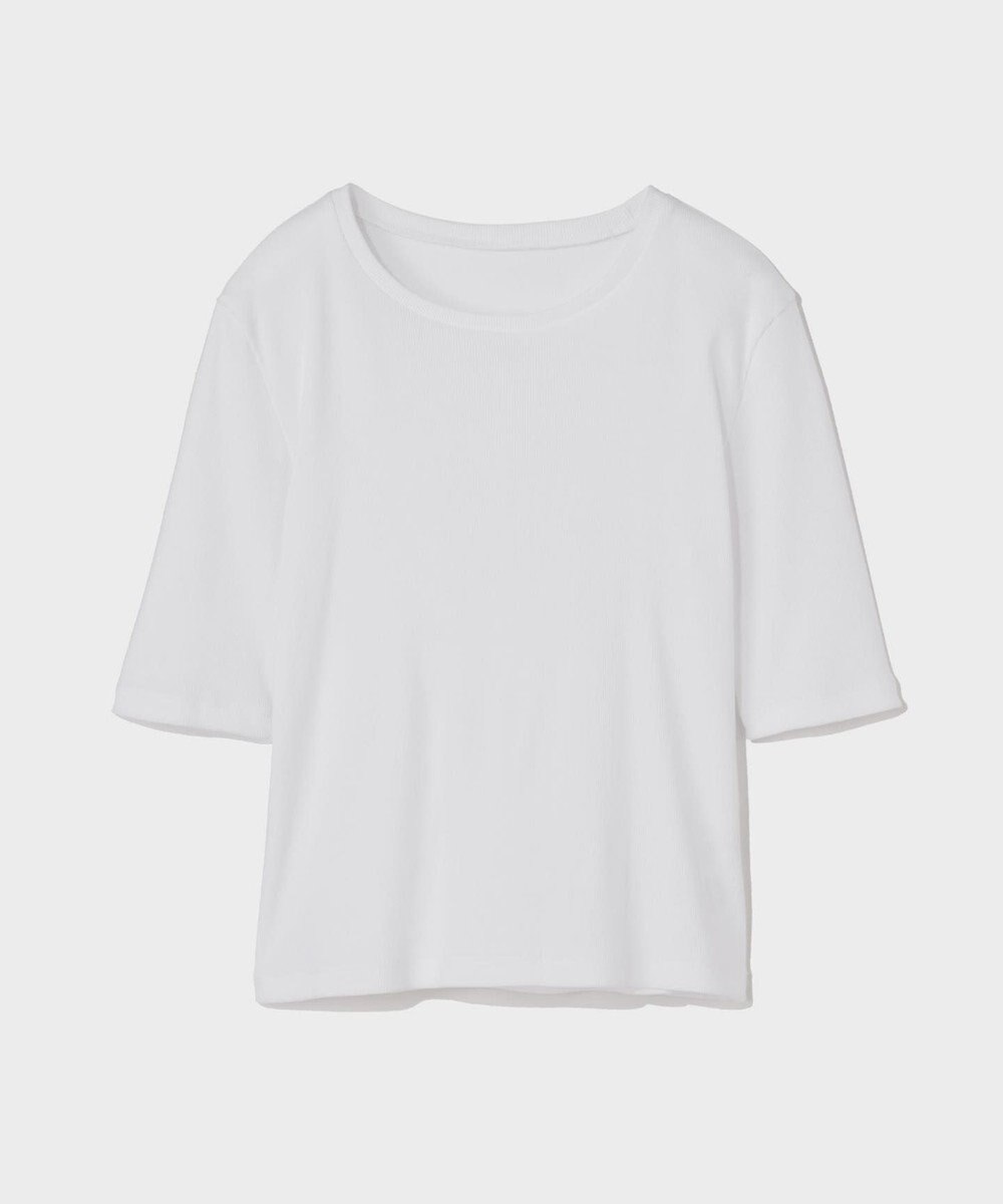 GRACE CONTINENTAL ハーフスリーブリブトップ 