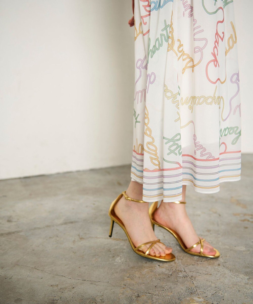 GRACE CONTINENTAL ロープロゴプリントワンピース 