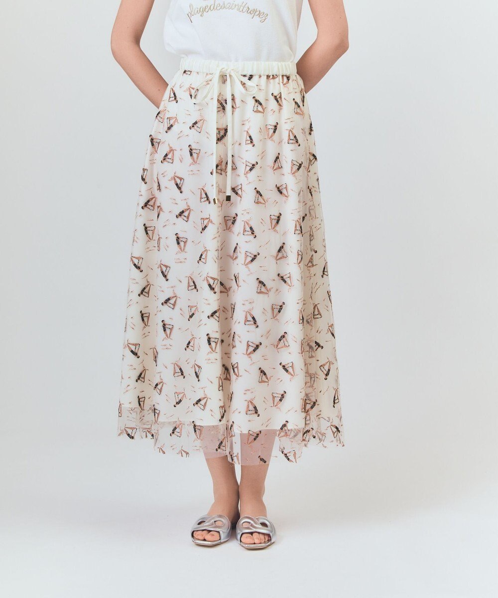 GRACE CONTINENTAL マリンembフレアスカート 