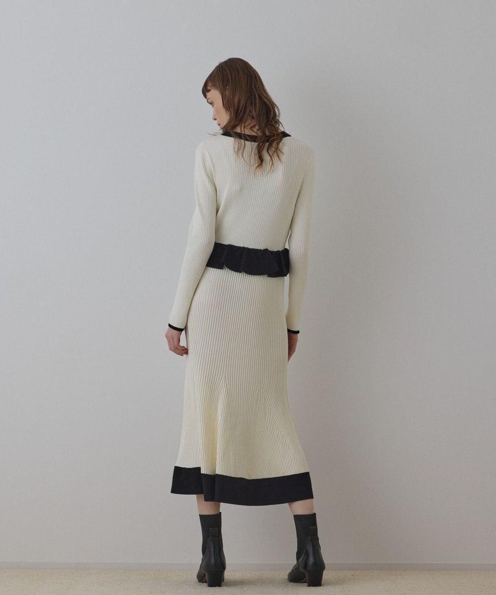 GRACE CONTINENTAL バイカラーニットワンピース 