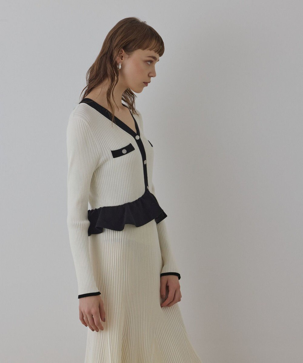 GRACE CONTINENTAL バイカラーニットワンピース 