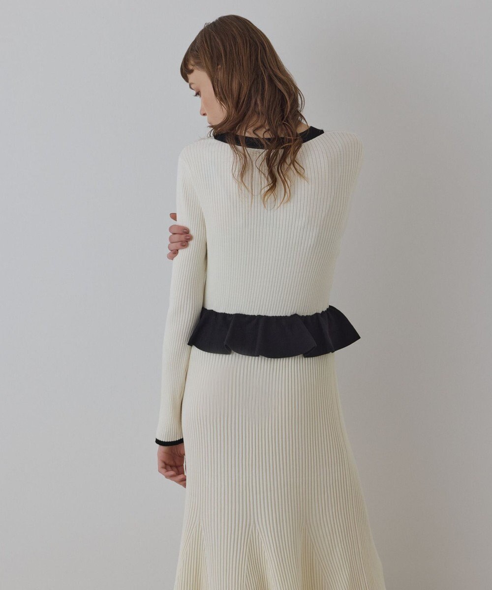 GRACE CONTINENTAL バイカラーニットワンピース 