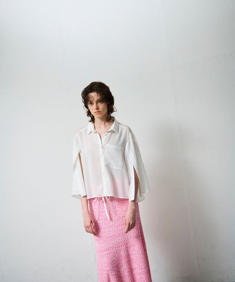 GRACE CONTINENTAL シアーポンチョシャツ 