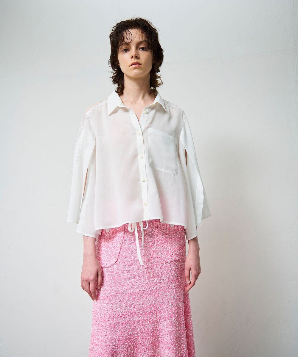 GRACE CONTINENTAL シアーポンチョシャツ 