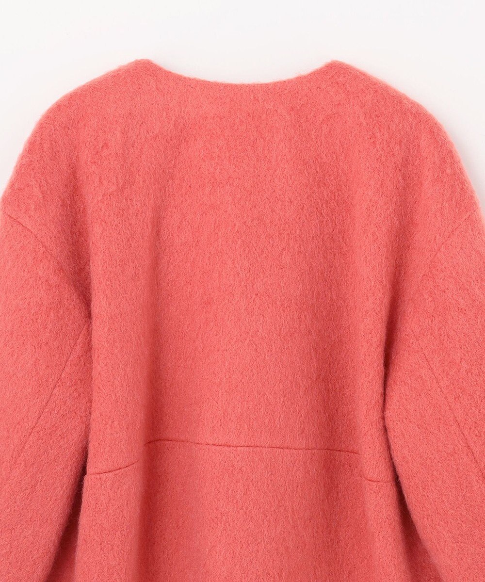 GRACE CONTINENTAL ノーカラーシャギーコート