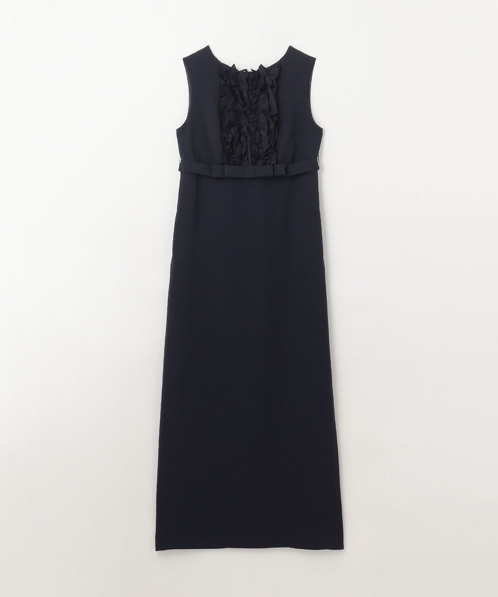 GRACE CONTINENTAL シアーラッフルロングドレス