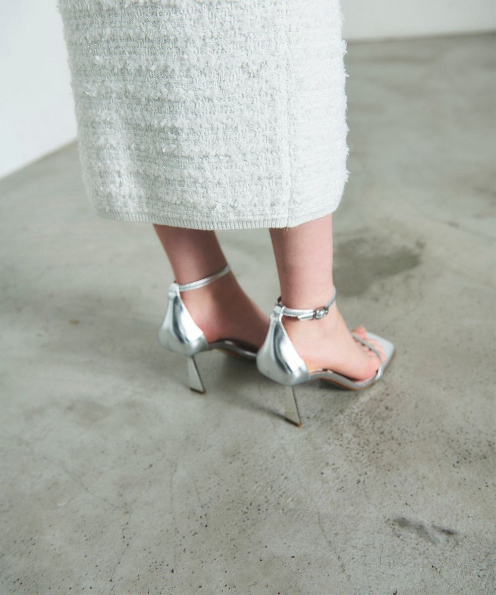 GRACE CONTINENTAL ラメツイードニットスカート 