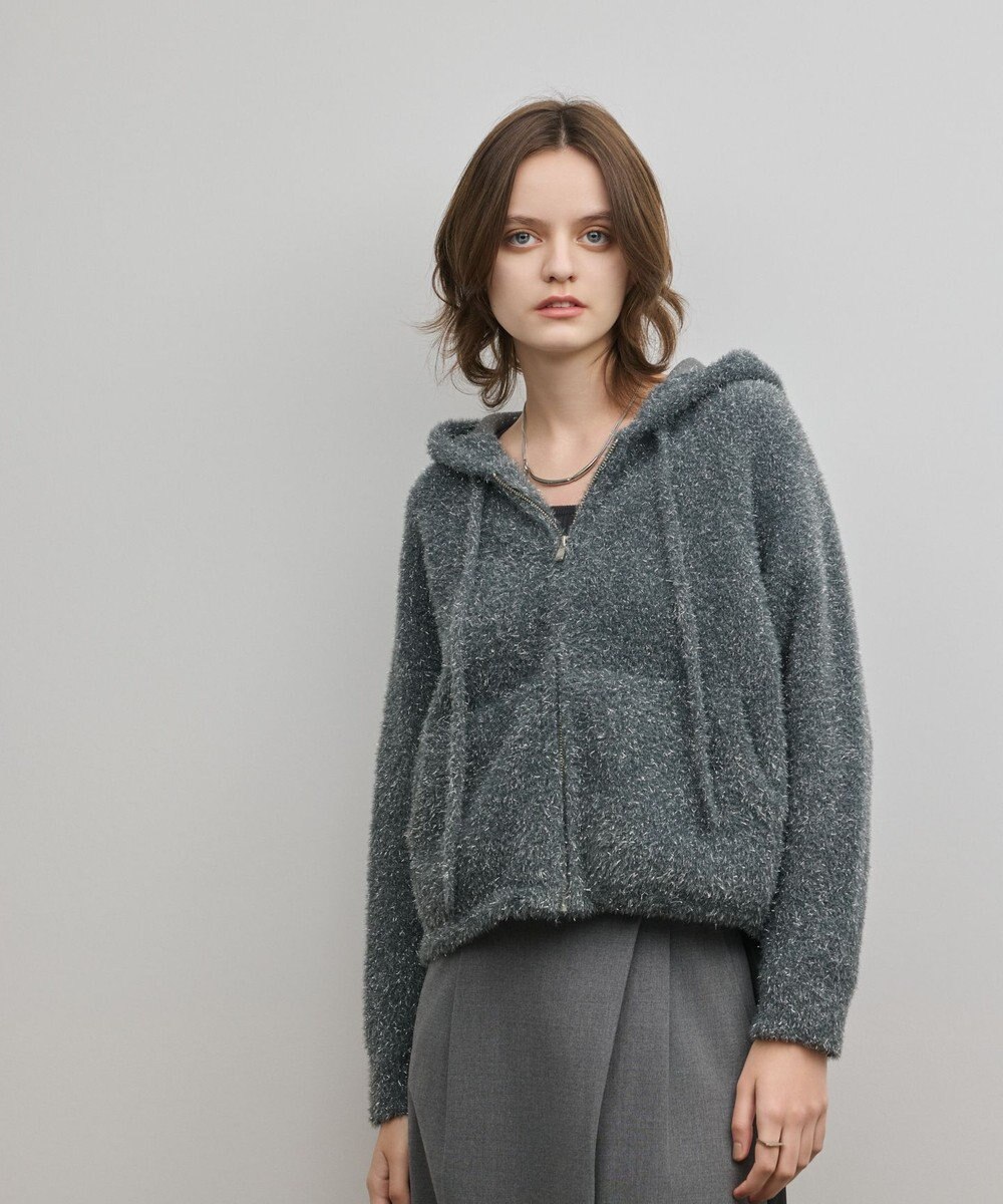 GRACE CONTINENTAL フェザーニットパーカー 