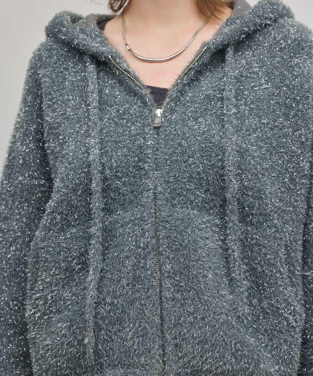 GRACE CONTINENTAL フェザーニットパーカー 