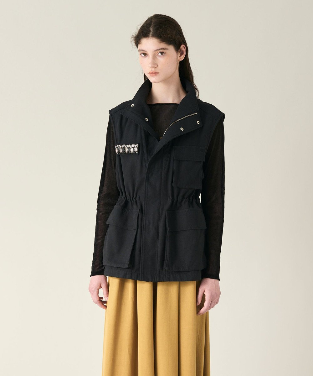 GRACE CONTINENTAL ビジューアーミーベスト