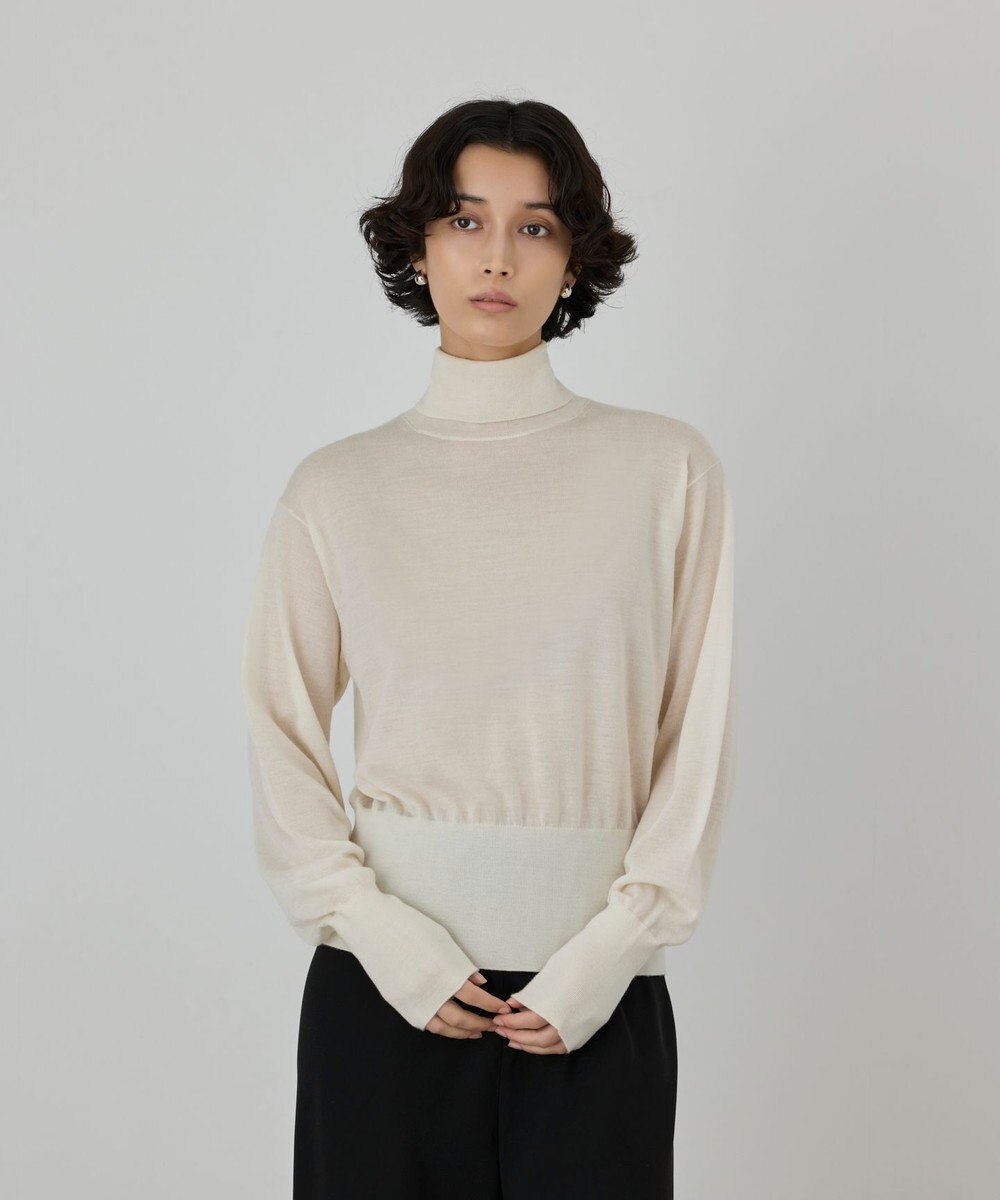 GRACE CONTINENTAL カシミヤ混ニットトップ 