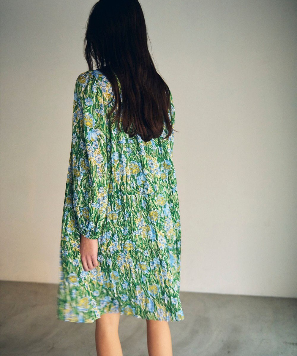 GRACE CONTINENTAL フラワープリントティアードミニワンピース 