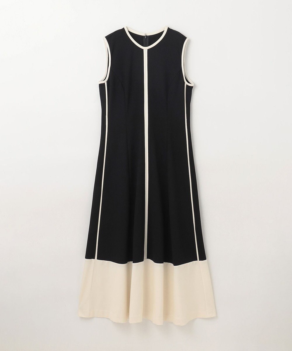 GRACE CONTINENTAL 配色ポンチフレアワンピース