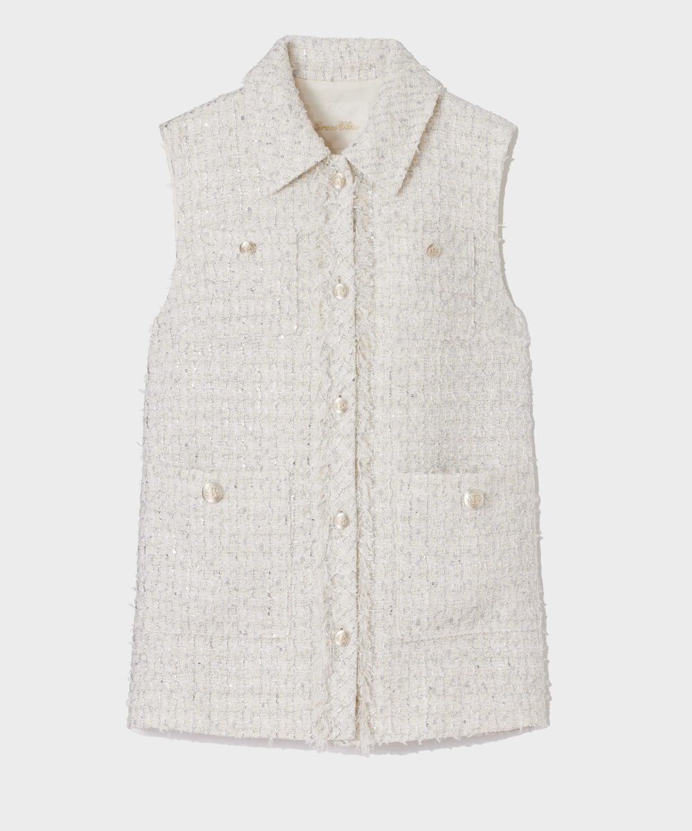 GRACE CONTINENTAL ツイードカバーオールジレ 