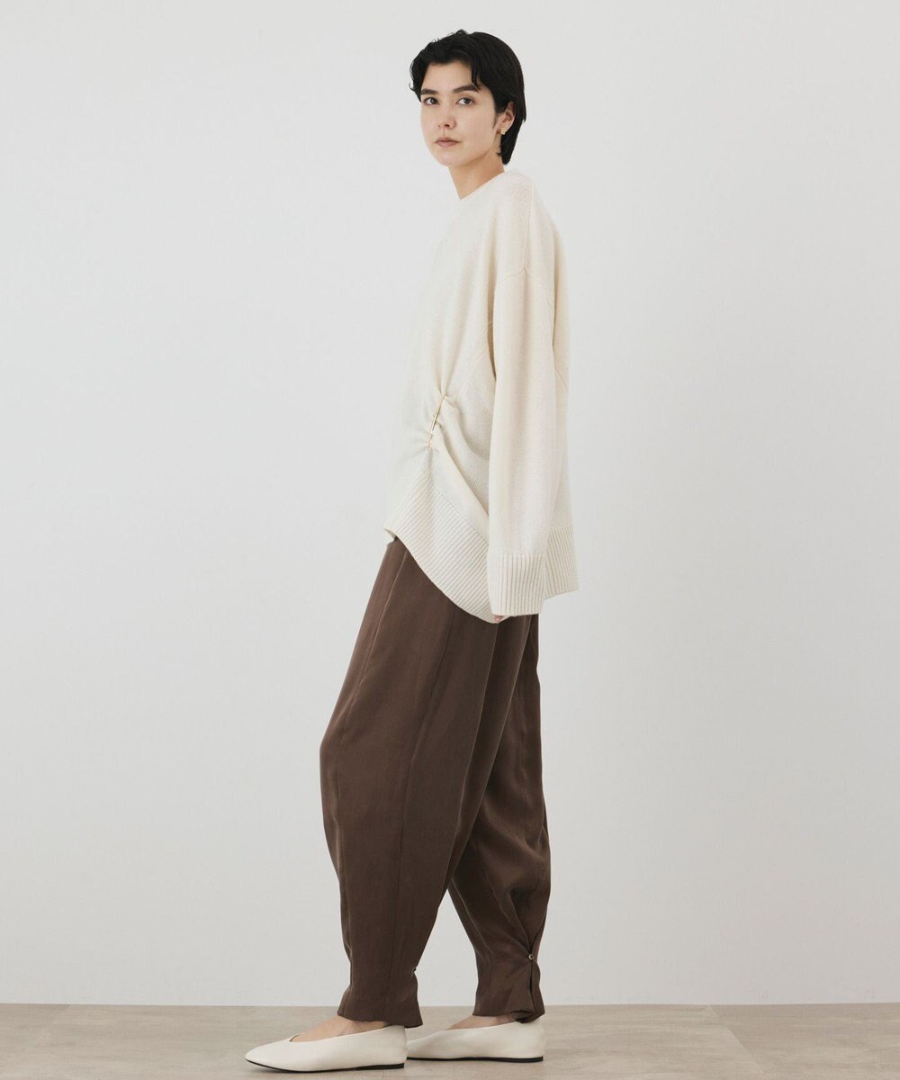 GRACE CONTINENTAL イレヘムブローチニットトップ 