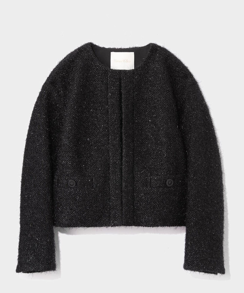 GRACE CONTINENTAL ラメシャイニーコクーンジャケット 