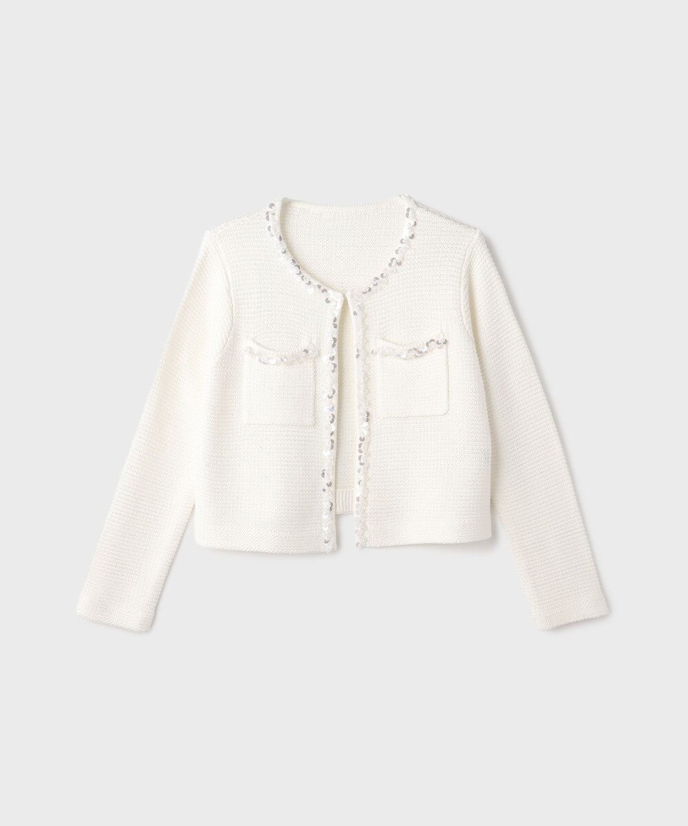 GRACE CONTINENTAL ブレードツイードニットジャケット 