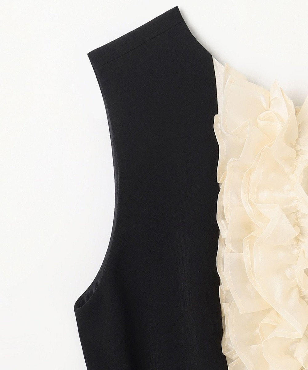 GRACE CONTINENTAL シアーラッフルロングドレス