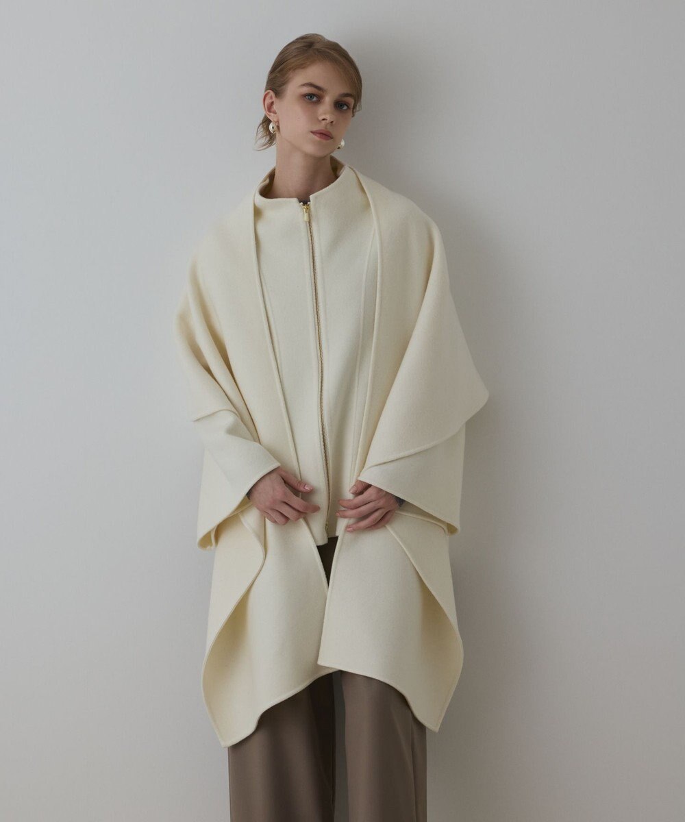 GRACE CONTINENTAL ストール付リバージップブルゾン 