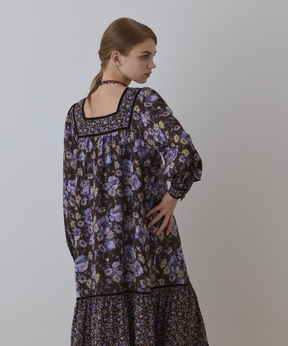 GRACE CONTINENTAL ボタニカルティアードワンピース 