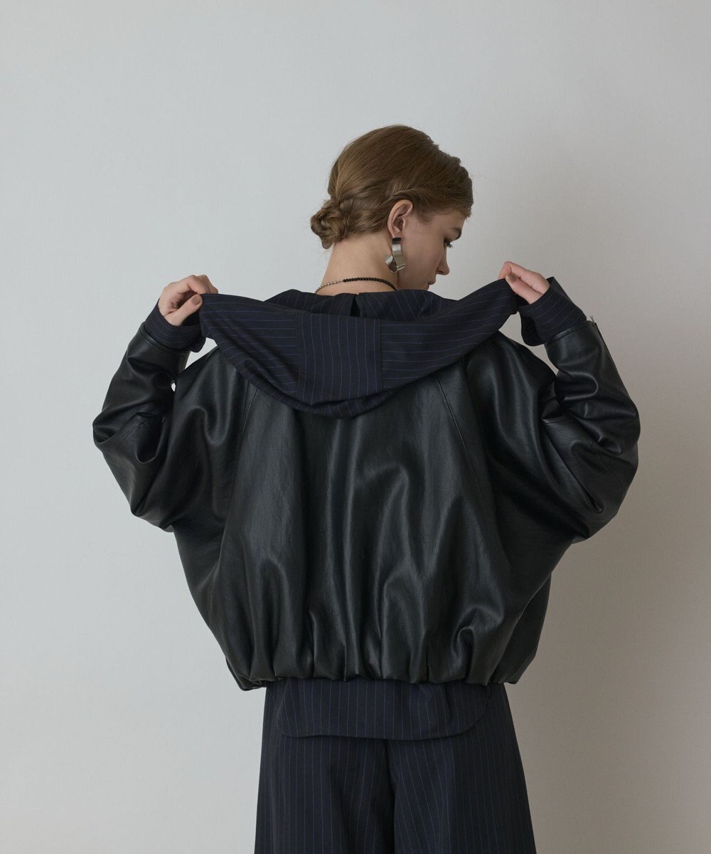 GRACE CONTINENTAL フェイクレザーライダース 