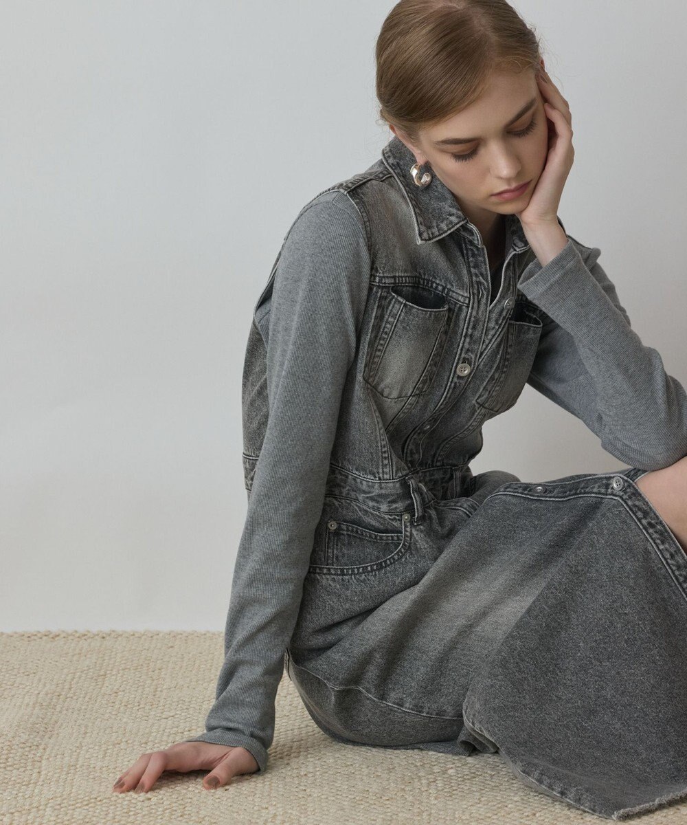 GRACE CONTINENTAL デニムロングジレワンピース 